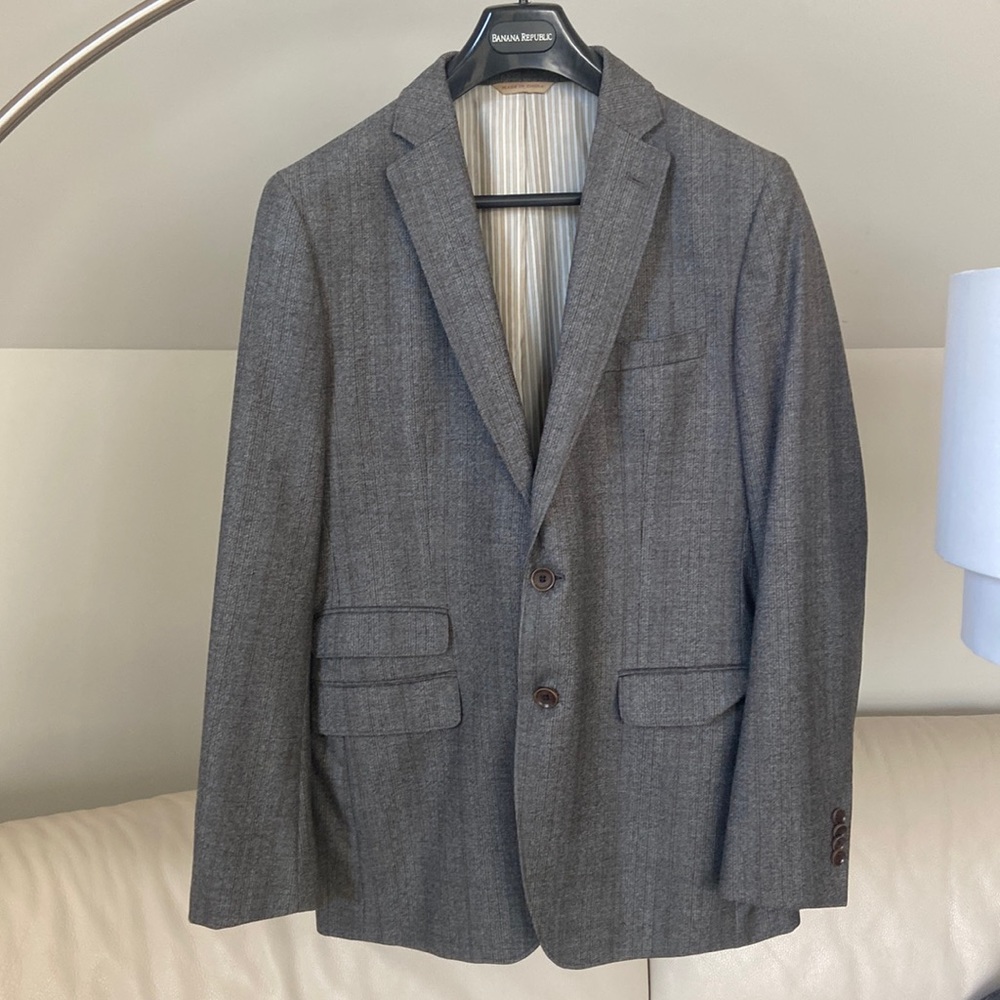 Banana Republic Heritage Two-Piece Gray Suit